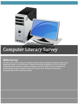 Preview of Computer Literacy Survey: Grades 5-8