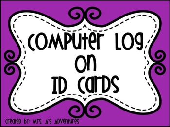 Preview of Computer Login Cards