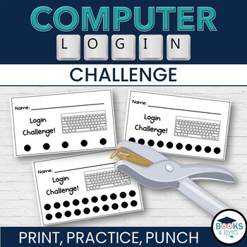 Preview of Computer Login Practice Challenge for Classrooms and Libraries