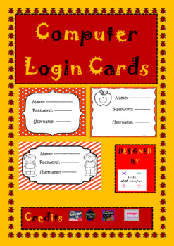 Preview of Computer Login cards