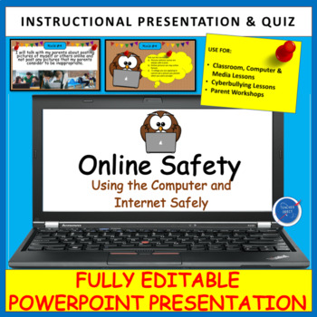 Preview of Computer & Internet Online Safety Rules Presentation | Back to School