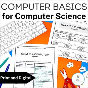 Preview of Computer Parts Activities for Computer Science, Computer Lab, and Technology