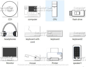 Preview of Computer Parts Bundle - WS & Clip Art