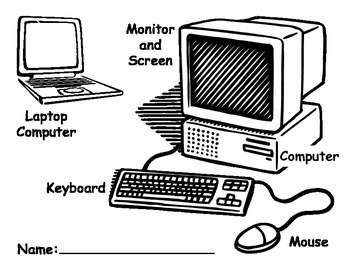 Computer Parts Coloring Page By Computer Lab Lady Tpt
