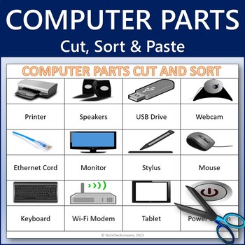 Parts of The Computer Worksheet, with Answer Keys by HajarTeachingTools