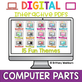 Preview of Computer Parts Interactive PDF Bundle | Computer Lab Activities