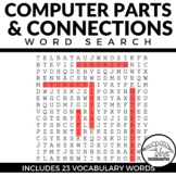 End of Year Computer Parts Vocabulary Word Search Computer