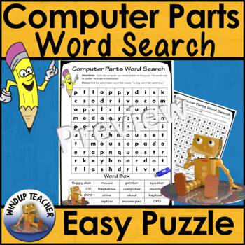Preview of Computer Parts Word Search | EASY Puzzle