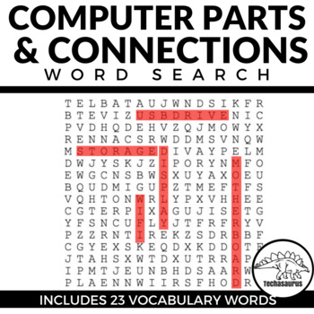 Word Search Computer Terms Worksheets Teaching Resources Tpt