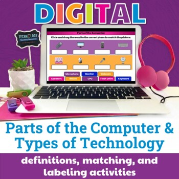 Preview of Computer Parts and Types of Technology Digital Activities Drag and Drop Practice