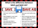 Computer Poster: Save VS. Save As
