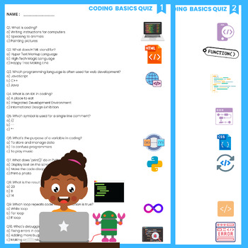 Code a simple quiz bot with automatic question generation!  Basic computer  programming, Learn computer coding, Coding lessons