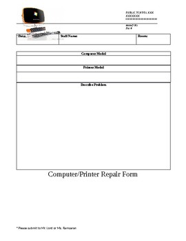 Preview of Computer Repair Form