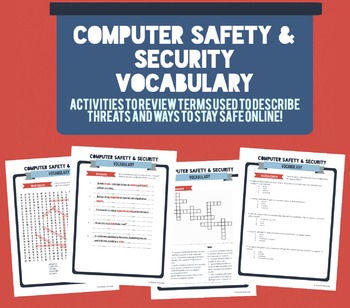 Preview of Computer Safety & Security Vocabulary Activity Packet