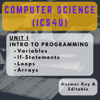 Preview of [LESSON]Computer Science 12 (ICS4U) - Unit 1 (Intro to Programming in Java)