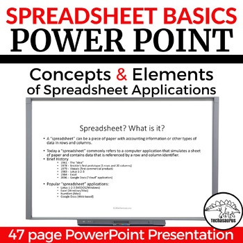 Preview of Computer Science Applications Spreadsheet PowerPoint Lesson