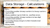 Computer Science - Data Storage Including Converting Data - Teaching PowerPoints