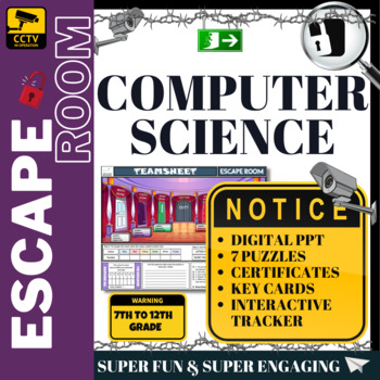 Preview of Computer Science Escape Room (Digital Skills & Coding Vocabulary)