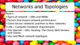 Computer Science - Networks & Topologies - Teaching PowerPoints
