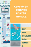 Computer Science Poster Bundle Set of 5 (distance learning