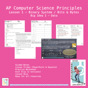 Preview of Computer Science Principles: Binary Numbers / Bits & Bytes (Big Idea 2 Lesson 1)