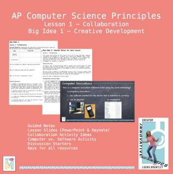 Preview of Computer Science Principles: Collaboration (Big Idea 1 Lesson 1)