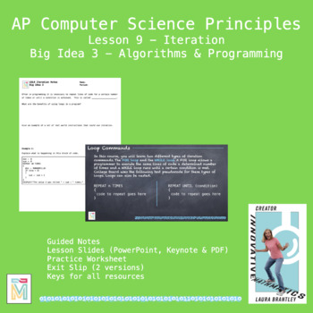 Preview of Computer Science Principles: Iteration (Big Idea 3 Lesson 9)