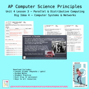 Preview of Computer Science Principles: Parallel & Distributive Computing (Big Idea 4 L 3)