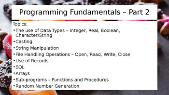 Preview of Computer Science - Programming Fundamentals Part 2 - Teaching PowerPoints