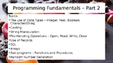 Computer Science - Programming Fundamentals Part 2 - Teach