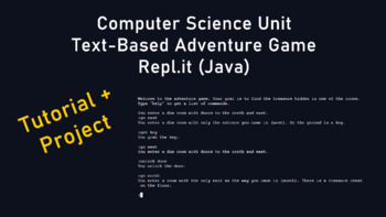 Preview of Computer Science Text-Based Adventure Unit