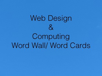 Preview of Computer Science Word Wall / Word Cards