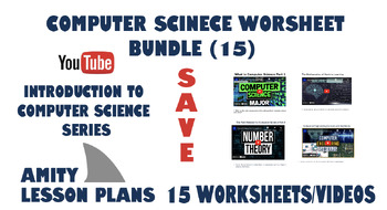 Preview of Computer Science Worksheet Bundle (15 Worksheets/Videos)