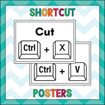 Preview of Computer Skills - Keyboard Shortcuts Class Posters - Room Decor