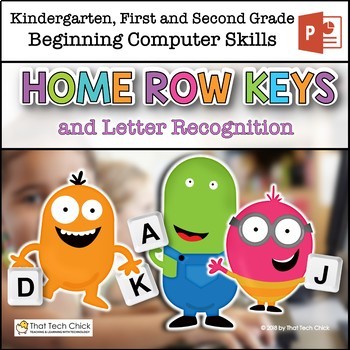 Preview of Beginning Computer Skills: Home Row Keys & Letter Recognition Gr K-2 PowerPoint