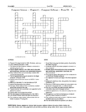 Computer Software - Crossword Worksheet with Word Bank - Form 5