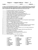 Computer Software - Matching Worksheet - Form 1
