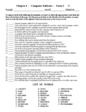Computer Software - Matching Worksheet - Form 2