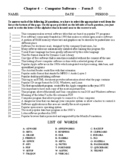 Computer Software - Matching Worksheet in Computer Science - Form 5