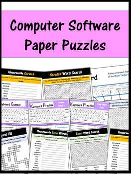 Preview of Computer Software Paper Puzzles