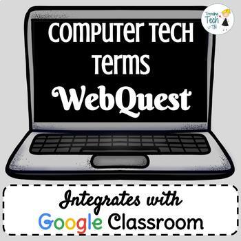 Preview of Computer Tech Terms Webquest - Fully EDITABLE in Google Slides!