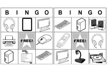 Preview of Computer / Technology Bingo for Lower Elementary--suitable for non-readers