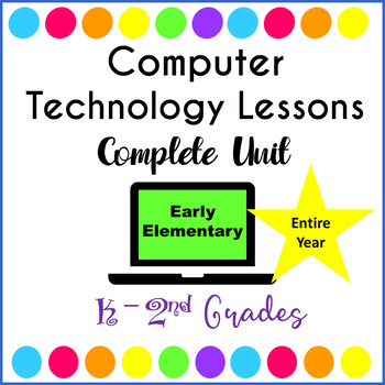 Preview of Computer Technology Curriculum Complete Unit Google Lessons Grades K-2