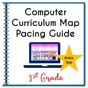 Preview of Computer Technology Curriculum Map Pacing Guide 1st Grade