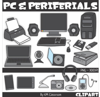 Computer Technology Pc Periferials Clip Art By Km Classroom Tpt