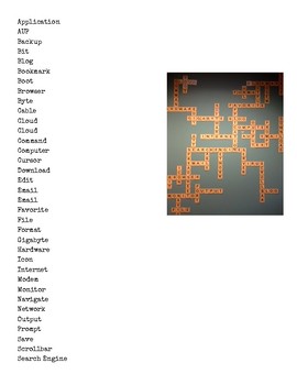 Preview of Computer Terminology Scrabble Letters