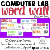 Computer Lab Word Wall Classroom Decor