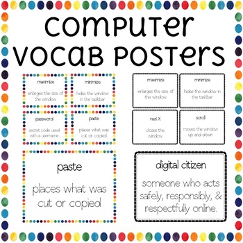 Preview of Computer Vocabulary Posters