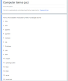 Computer terms quiz (Google Form)