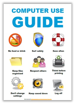 Computer Safety Rules Poster